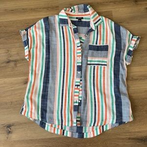 Multicolor button down, light and comfy